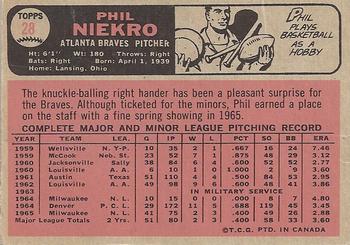 1966 O-Pee-Chee #28 Phil Niekro Back