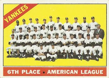 1966 O-Pee-Chee #92 New York Yankees Front