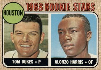 1968 O-Pee-Chee #128 Houston 1968 Rookie Stars (Tom Dukes / Alonzo Harris) Front