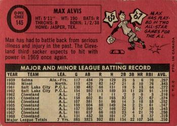 1969 O-Pee-Chee #145 Max Alvis Back