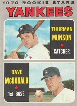 1970 O-Pee-Chee #189 Yankees 1970 Rookie Stars (Thurman Munson / Dave McDonald) Front