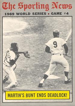 1970 O-Pee-Chee #308 World Series Game 4  - Martin's Bunt Ends Deadlock! Front