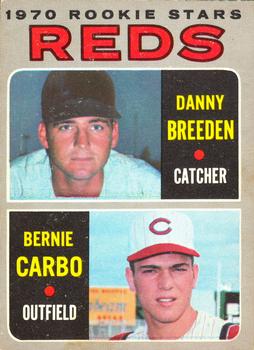 1970 O-Pee-Chee #36 Reds 1970 Rookie Stars (Danny Breeden / Bernie Carbo) Front