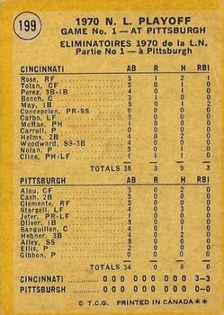 1971 O-Pee-Chee #199 NL Playoffs Game 1 - Cline Pinch-Triple Decides It! Back