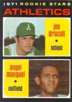 1971 O-Pee-Chee #317 Athletics 1971 Rookie Stars (Jim Driscoll / Angel Mangual) Front