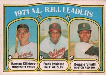 1972 O-Pee-Chee #88 1971 A.L. R.B.I. Leaders (Harmon Killebrew / Frank Robinson / Reggie Smith) Front