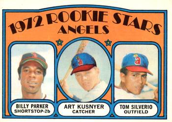 1972 O-Pee-Chee #213 Angels 1972 Rookie Stars (Billy Parker / Art Kusnyer / Tom Silverio) Front