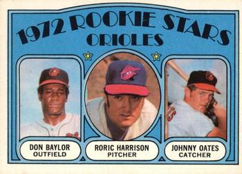1972 O-Pee-Chee #474 Orioles 1972 Rookie Stars (Don Baylor / Roric Harrison / Johnny Oates) Front