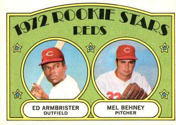 1972 O-Pee-Chee #524 Reds 1972 Rookie Stars (Ed Armbrister / Mel Behney) Front