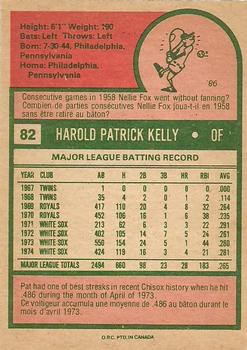 1975 O-Pee-Chee #82 Pat Kelly Back