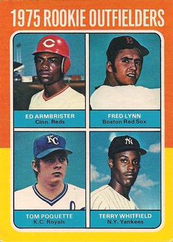 1975 O-Pee-Chee #622 1975 Rookie Outfielders (Ed Armbrister / Fred Lynn / Tom Poquette / Terry Whitfield) Front