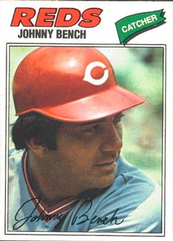 1977 O-Pee-Chee #100 Johnny Bench Front