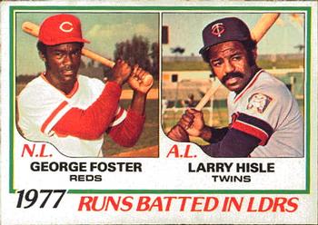 1978 O-Pee-Chee #3 1977 RBI Leaders (George Foster / Larry Hisle) Front