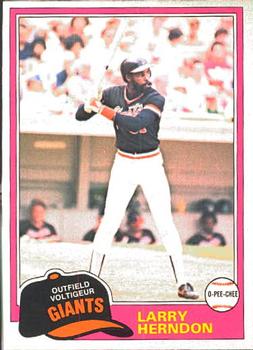 1981 O-Pee-Chee #108 Larry Herndon Front