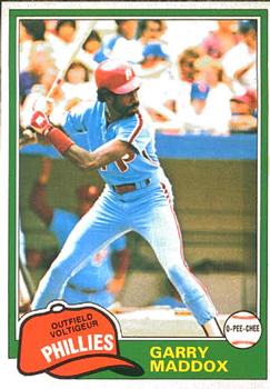 1981 O-Pee-Chee #160 Garry Maddox Front
