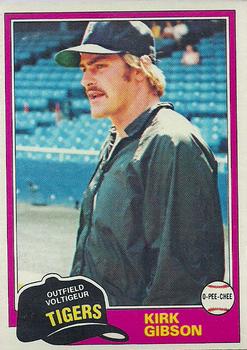 1981 O-Pee-Chee #315 Kirk Gibson Front