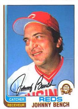 1982 O-Pee-Chee #18 Johnny Bench Front