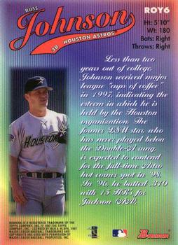 1997 Bowman - 1998 Rookie of the Year Favorites #ROY6 Russ Johnson Back