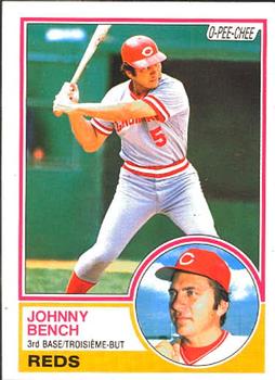1983 O-Pee-Chee #60 Johnny Bench Front