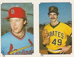 1984 Topps Stickers #133 / 146 Larry McWilliams / Dave LaPoint Front