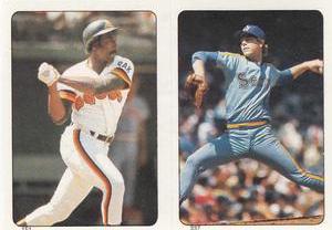 1985 O-Pee-Chee Stickers #151 / 337 Garry Templeton / Mark Langston Front