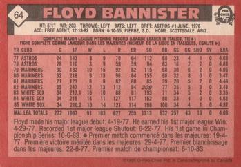 1986 O-Pee-Chee #64 Floyd Bannister Back