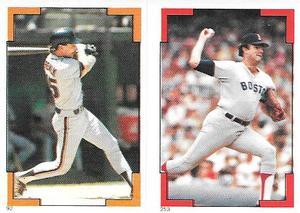 1986 O-Pee-Chee Stickers #92 / 253 Bob Brenly / Bob Stanley Front