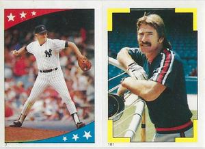 1986 Topps Stickers #7 / 181 Phil Niekro / Bob Grich Front