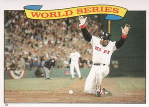 1987 O-Pee-Chee Stickers #23 1986 World Series Front