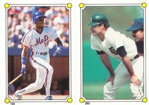 1987 O-Pee-Chee Stickers #103 / 265 Darryl Strawberry / Johnny Grubb Front