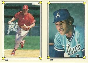 1987 O-Pee-Chee Stickers #143 / 305 Buddy Bell / Andres Thomas Front
