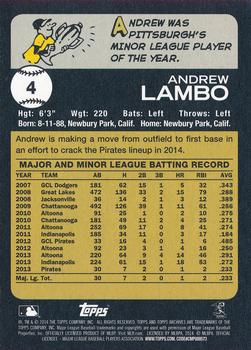 2014 Topps Archives #4 Andrew Lambo Back