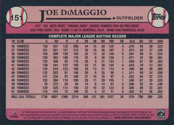 2014 Topps Archives #151 Joe DiMaggio Back