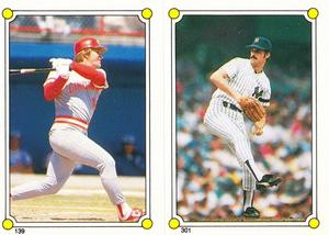 1987 Topps Stickers #139 / 301 Pete Rose / Ron Guidry Front