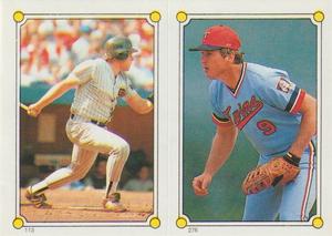 1987 Topps Stickers #113 / 276 John Kruk / Mickey Hatcher Front