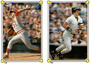1987 Topps Stickers #138 / 300 John Franco / Mike Pagliarulo Front