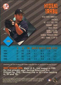 1997 Bowman's Best #149 Hideki Irabu Back