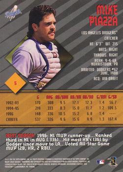 1997 Bowman's Best #5 Mike Piazza Back