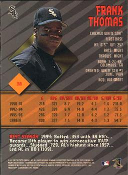 1997 Bowman's Best #38 Frank Thomas Back