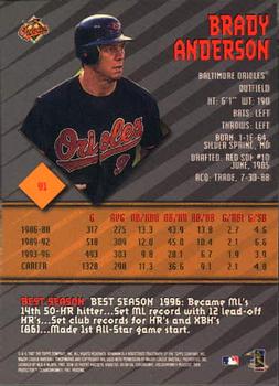 1997 Bowman's Best #91 Brady Anderson Back