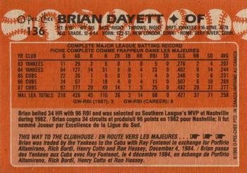 1988 O-Pee-Chee #136 Brian Dayett Back