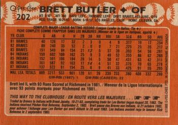 1988 O-Pee-Chee #202 Brett Butler Back