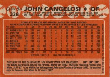 1988 O-Pee-Chee #328 John Cangelosi Back