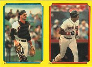 1988 O-Pee-Chee Stickers #92 / 246 Bob Brenly / Sam Horn Front