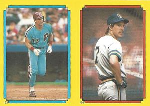 1988 O-Pee-Chee Stickers #123 / 199 Lance Parrish / Dale Sveum Front