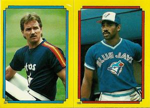 1988 O-Pee-Chee Stickers #32 / 185 Alan Ashby / Willie Upshaw Front