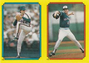 1988 O-Pee-Chee Stickers #100 / 190 Roger McDowell / Jimmy Key Front