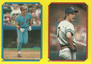 1988 Topps Stickers #123 / 199 Lance Parrish / Dale Sveum Front