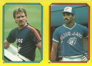 1988 Topps Stickers #32 / 185 Alan Ashby / Willie Upshaw Front