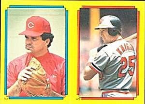 1988 Topps Stickers #143 / 229 Bo Diaz / Ray Knight Front